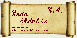 Nada Abdulić vizit kartica